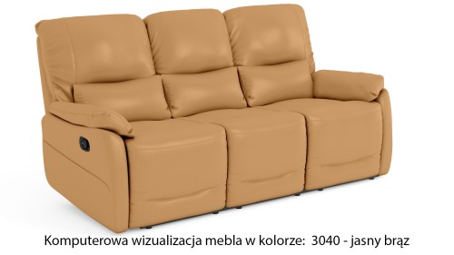 Sofa skórzana wypoczynkowa Florida z funkcją relax w kolorze cappuccino 2469