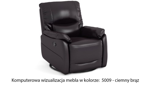 Fotel skórzany bujano obrotowy Florida z funkcją relaks