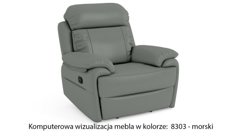 Fotel skórzany do salonu dla wysokiej osoby, model Orlando