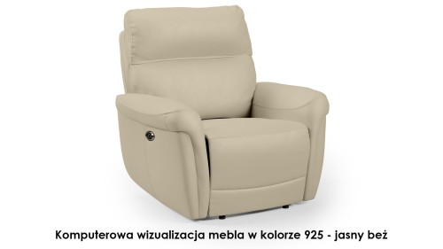 Fotel relaksacyjny elektryczny Dallas, kolor jasny beż.