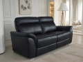 czarna sofa skórzana Las Vegas w salonie