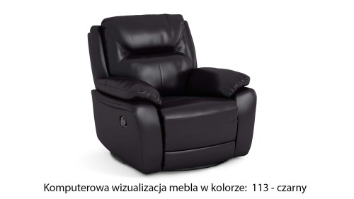 Fotel skórzany Atlanta z funkcją relaks w kolorze cappuccino