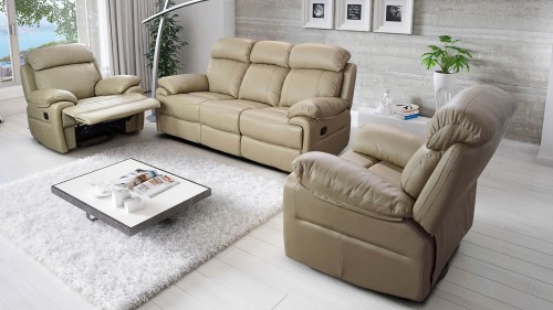 Zestaw wypoczynkowy Orlando 3+1+1 w kolorze cappuccino